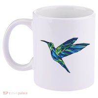Polygonal Hummingbird Nature 11oz C Handle Ceramic Mug
