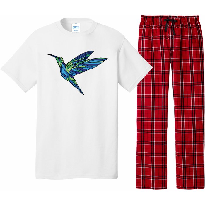 Polygonal Hummingbird Nature Pajama Set