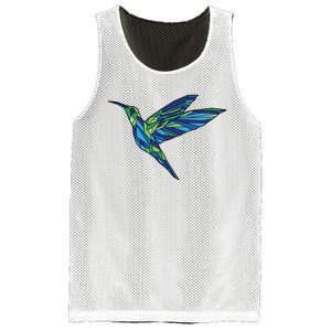 Polygonal Hummingbird Nature Mesh Reversible Basketball Jersey Tank