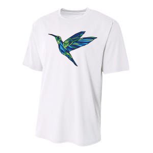 Polygonal Hummingbird Nature Performance Sprint T-Shirt