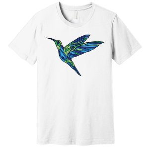 Polygonal Hummingbird Nature Premium T-Shirt