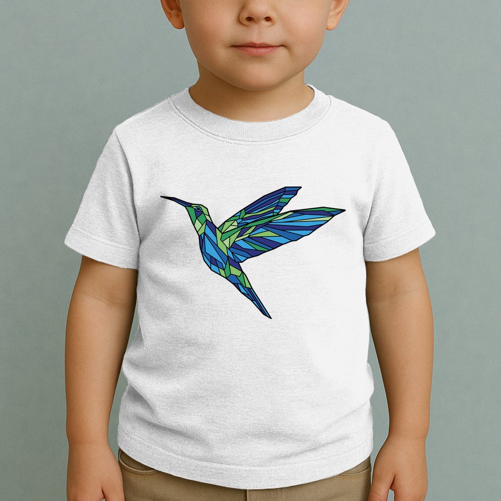 Polygonal Hummingbird Nature Toddler T-Shirt