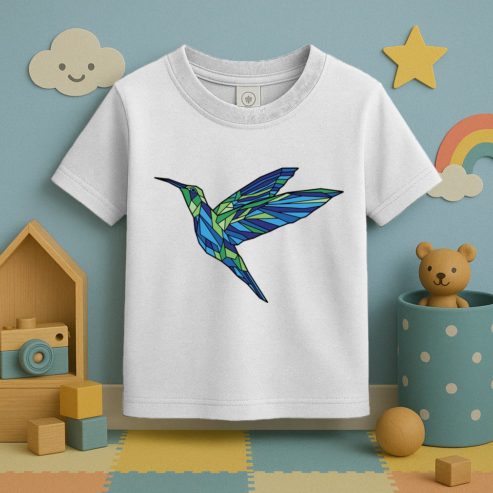 Polygonal Hummingbird Nature Toddler T-Shirt