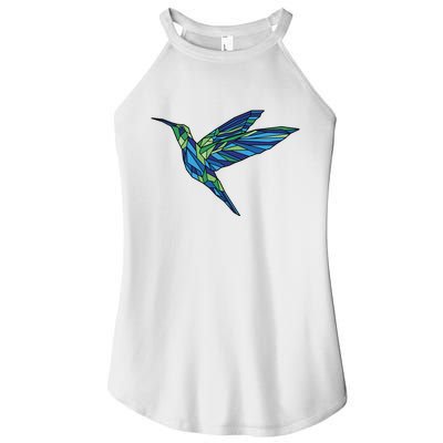 Polygonal Hummingbird Nature Women's Perfect Tri Rocker Tank