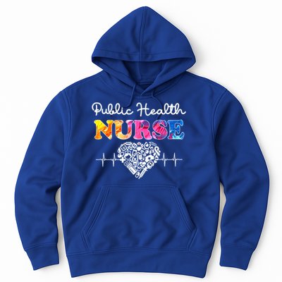 Public Health Nurse Watercol Love Heart Stethoscope Rn Nurse Gift Hoodie