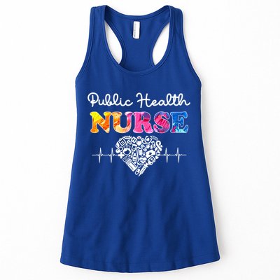 Public Health Nurse Watercol Love Heart Stethoscope Rn Nurse Gift Womens Tank Top