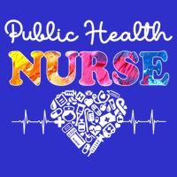 Public Health Nurse Watercol Love Heart Stethoscope Rn Nurse Gift Toddler T-Shirt
