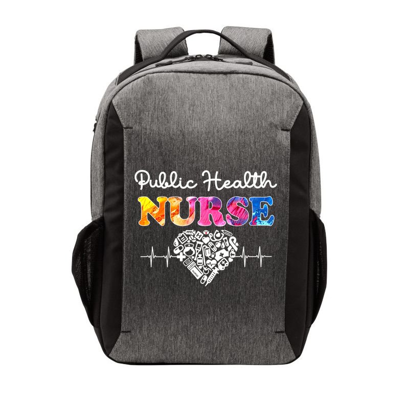 Public Health Nurse Watercol Love Heart Stethoscope Rn Nurse Gift Vector Backpack