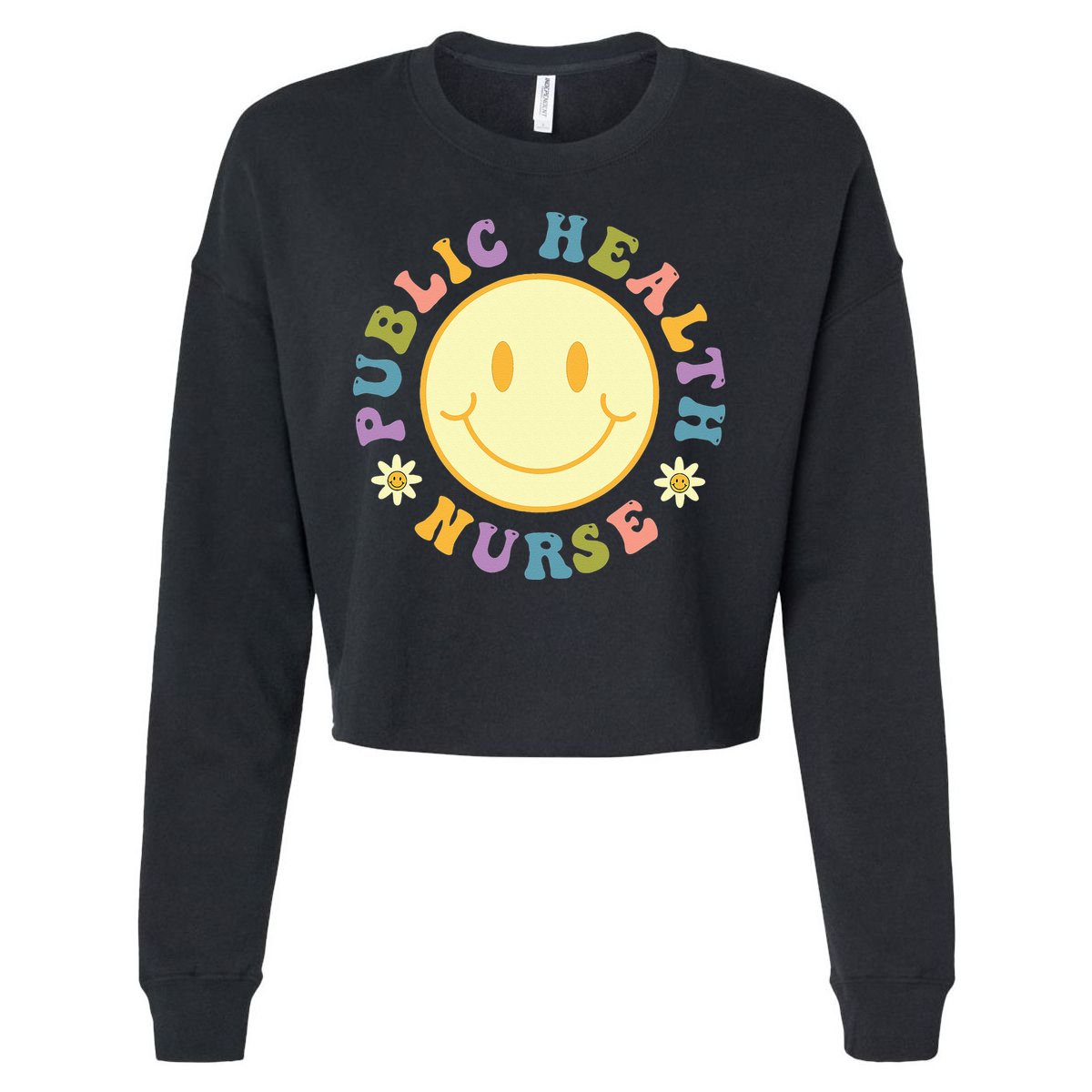 Public Health Nurse  Groovy Public Health Nursing Cropped Pullover Crew