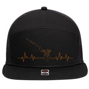 Pasta Heartbeat Noodles Italian Cook Fork 7 Panel Mesh Trucker Snapback Hat