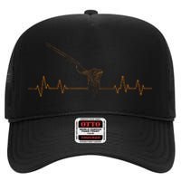 Pasta Heartbeat Noodles Italian Cook Fork High Crown Mesh Back Trucker Hat