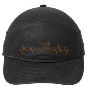 Pasta Heartbeat Noodles Italian Cook Fork 7-Panel Snapback Hat