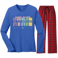 Public Health Nurse Gift Nursing Squad Appreciation Week Cool Gift Women's Long Sleeve Flannel Pajama Set 