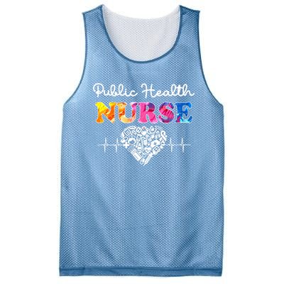 Public Health Nurse Watercol Love Heart Stethoscope Rn Nurse Gift Mesh Reversible Basketball Jersey Tank