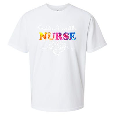 Public Health Nurse Watercol Love Heart Stethoscope Rn Nurse Gift Sueded Cloud Jersey T-Shirt