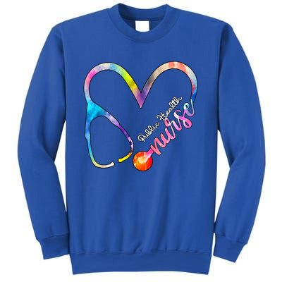 Public Health Nurse Watercol Love Heart Stethoscope Rn Nurse Gift Sweatshirt