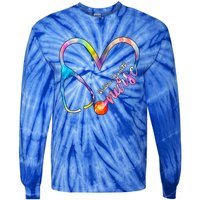 Public Health Nurse Watercol Love Heart Stethoscope Rn Nurse Gift Tie-Dye Long Sleeve Shirt