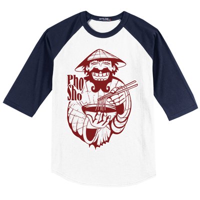 Pho Sho Funny Vietnamese Baseball Sleeve Shirt