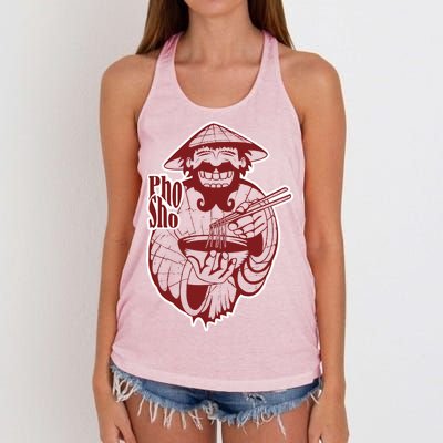 Pho Sho Funny Vietnamese Women's Knotted Racerback Tank