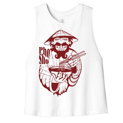 Pho Sho Funny Vietnamese Women's Racerback Cropped Tank