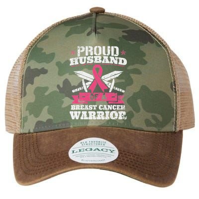 Proud Husband Of Breast Cancer Warrior Awareness Ribbon Legacy Tie Dye Trucker Hat