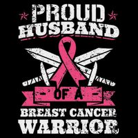 Proud Husband Of Breast Cancer Warrior Awareness Ribbon Sustainable Bucket Hat