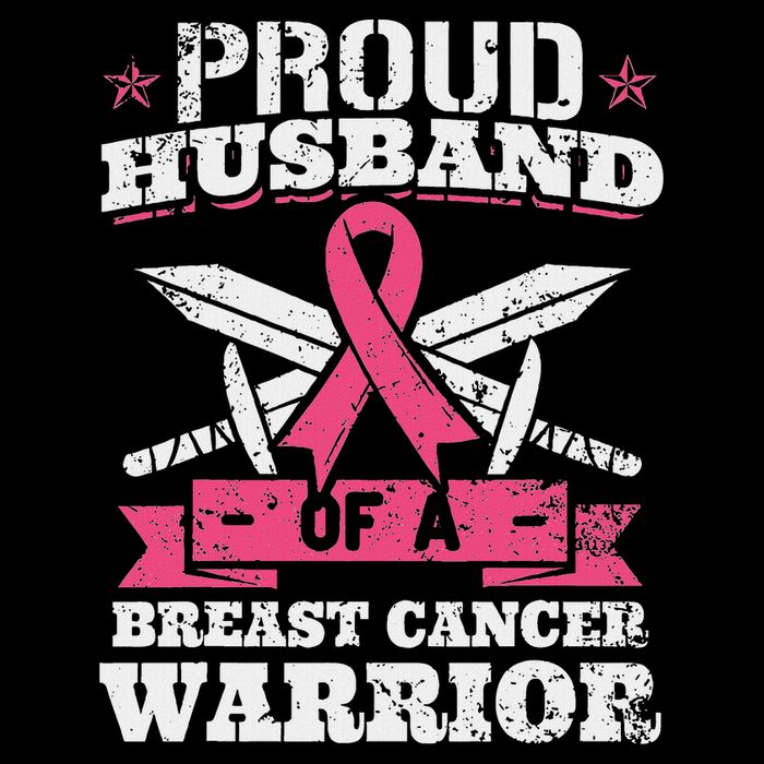 Proud Husband Of Breast Cancer Warrior Awareness Ribbon Sustainable Bucket Hat