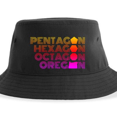 Pentagon Hexagon Octagon Oregon Sustainable Bucket Hat
