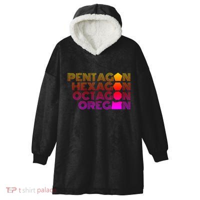 Pentagon Hexagon Octagon Oregon Hooded Wearable Blanket