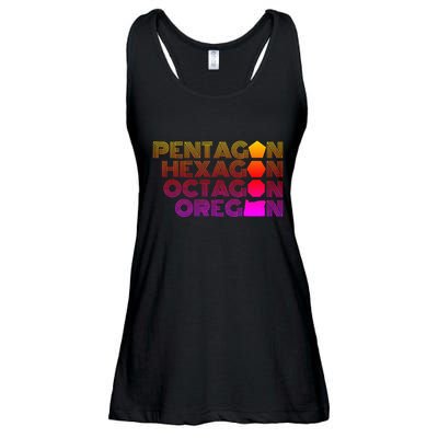 Pentagon Hexagon Octagon Oregon Ladies Essential Flowy Tank