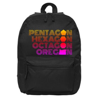 Pentagon Hexagon Octagon Oregon 16 in Basic Backpack