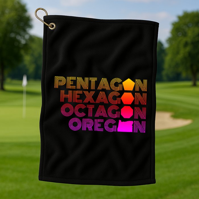 Pentagon Hexagon Octagon Oregon Golf Towel