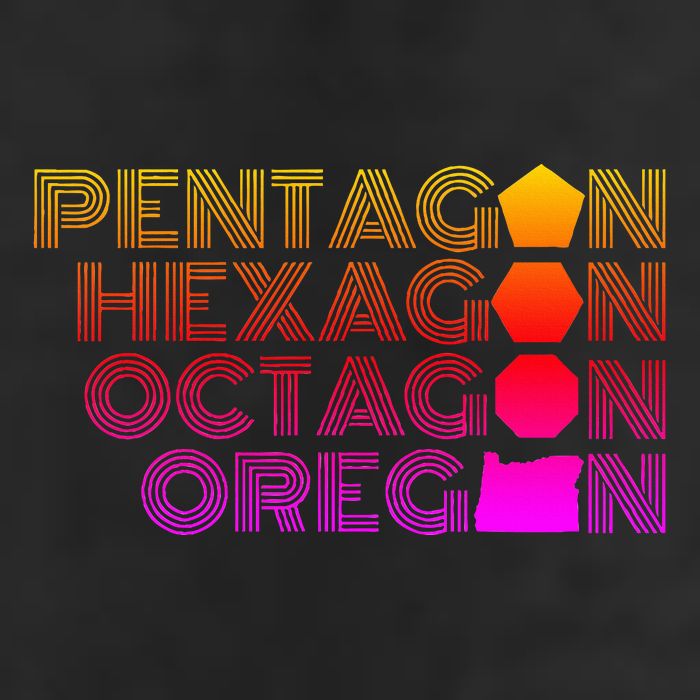 Pentagon Hexagon Octagon Oregon Golf Towel