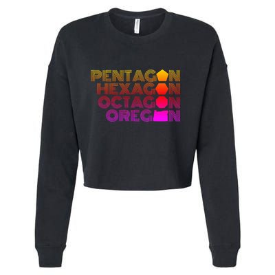 Pentagon Hexagon Octagon Oregon Cropped Pullover Crew