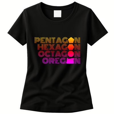 Pentagon Hexagon Octagon Oregon Womens T-Shirt