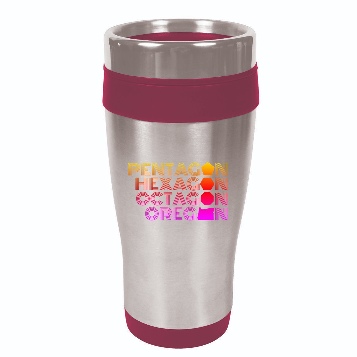 Pentagon Hexagon Octagon Oregon 16oz Travel Tumbler