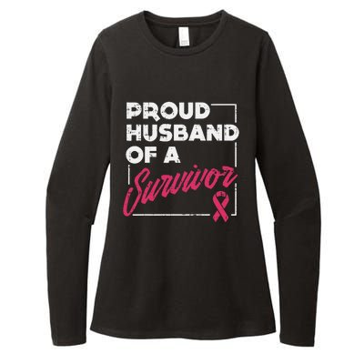 Proud Husband Of Survivor Breast Cancer Awareness Gift Womens CVC Long Sleeve Shirt