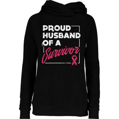 Proud Husband Of Survivor Breast Cancer Awareness Gift Womens Funnel Neck Pullover Hood