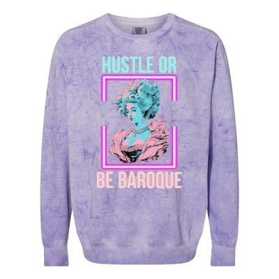 PinkFluffDesigns Hustle or Be Baroque Colorblast Crewneck Sweatshirt