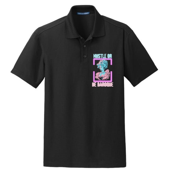 PinkFluffDesigns Hustle or Be Baroque Dry Zone Grid Polo