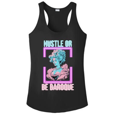 PinkFluffDesigns Hustle or Be Baroque Ladies PosiCharge Competitor Racerback Tank