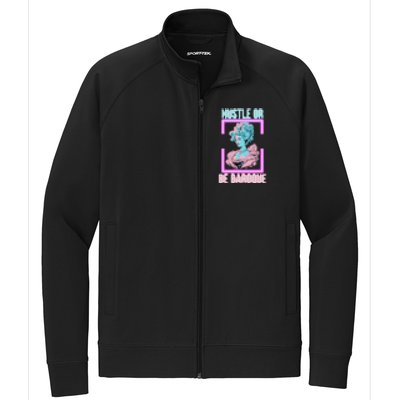 PinkFluffDesigns Hustle or Be Baroque Stretch Full-Zip Cadet Jacket