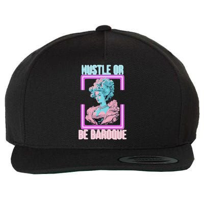 PinkFluffDesigns Hustle or Be Baroque Wool Snapback Cap