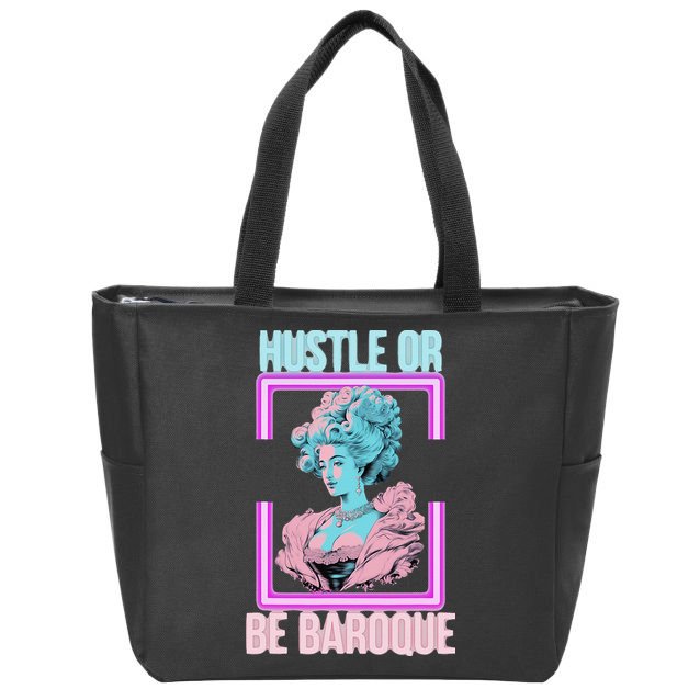 PinkFluffDesigns Hustle or Be Baroque Zip Tote Bag