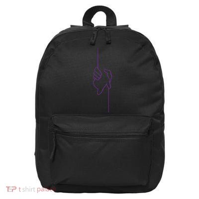 Purple Holding On Purple 16 in Basic Backpack