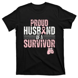 Proud Husband Of Survivor Breast Cancer Survivor Awareness T-Shirt