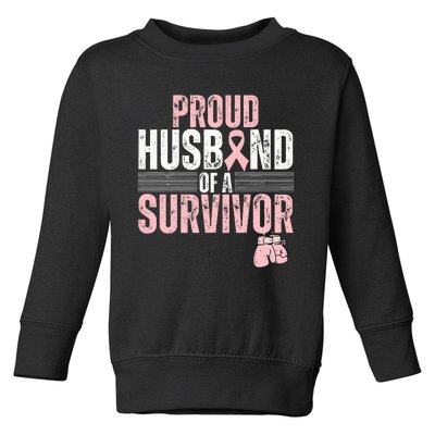 Proud Husband Of Survivor Breast Cancer Survivor Awareness Toddler Sweatshirt