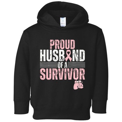 Proud Husband Of Survivor Breast Cancer Survivor Awareness Toddler Hoodie