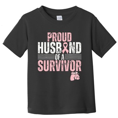 Proud Husband Of Survivor Breast Cancer Survivor Awareness Toddler T-Shirt