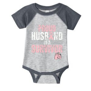 Proud Husband Of Survivor Breast Cancer Survivor Awareness Infant Baby Jersey Bodysuit